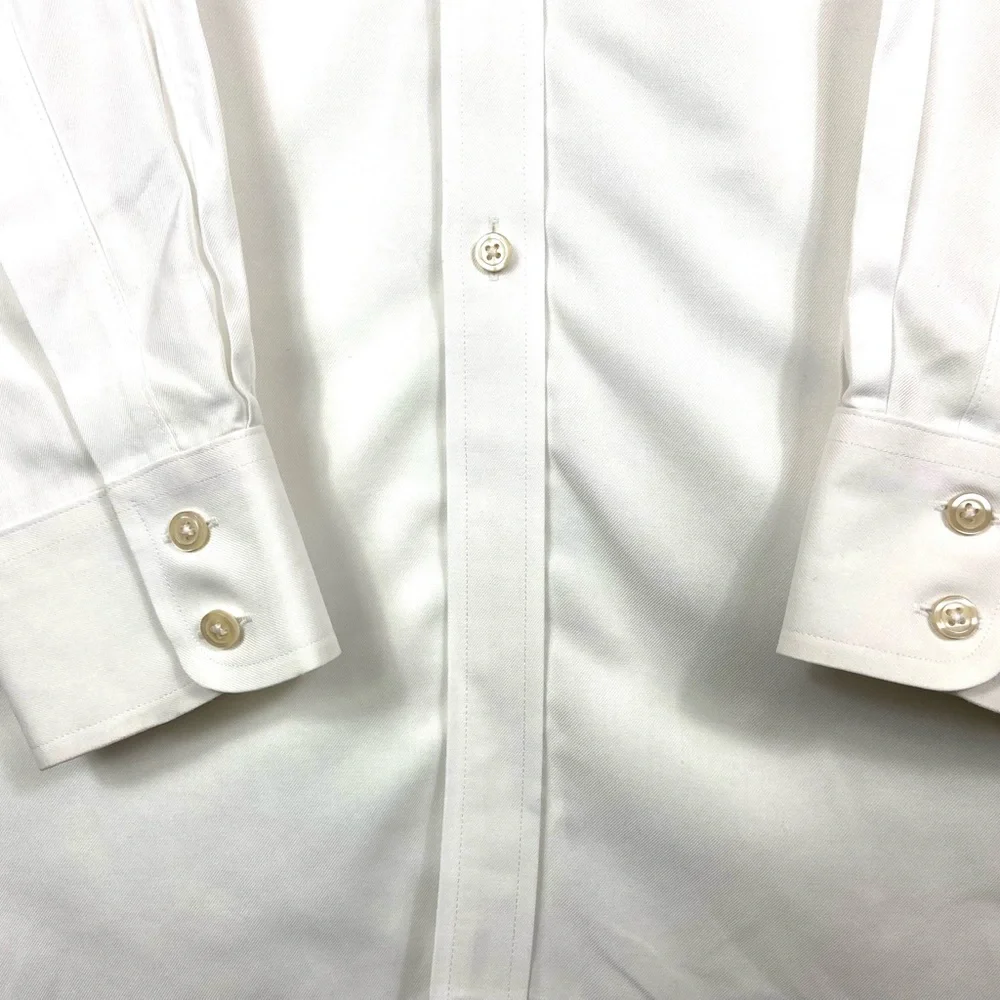 Charles Tyrwhitt Men's Long Sleeve Button Down White Shirt Non-Iron 16.5/34 - Picture 4 of 11